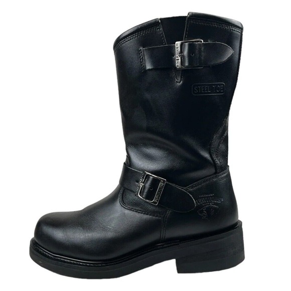 Herman Survivors Boots Motorcycle Trooper Engineer Buckle Steel Toe Mens Size 8 main image 10